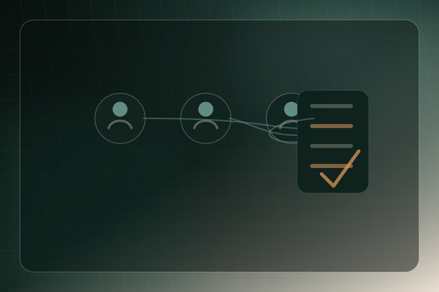 Abstract user roles connected to a permissions panel for least-privilege WordPress access.