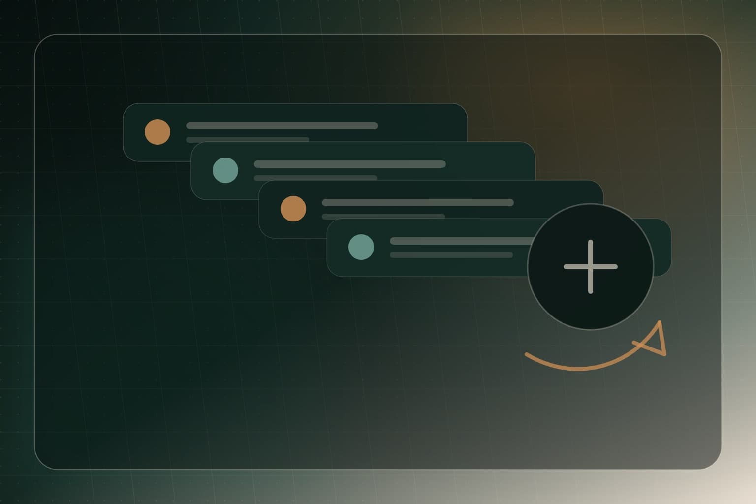 Abstract layered cache records and refresh arrow representing WordPress Object Cache behavior.