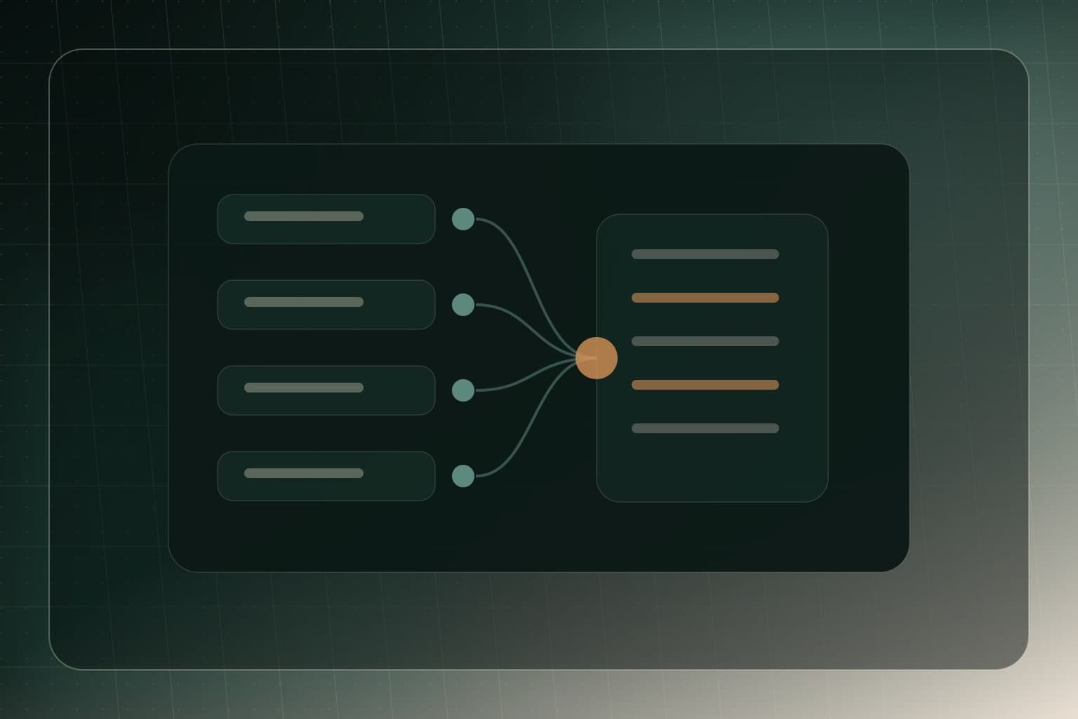 Abstract metadata fields connected to a REST response panel for WordPress custom fields.