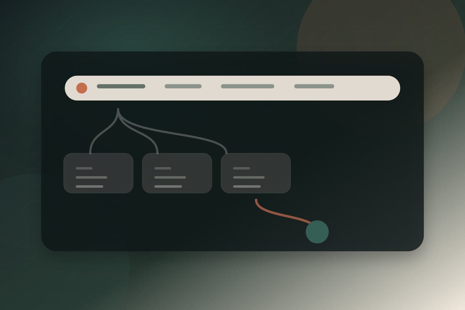 Navigation menu tree with submenu branches representing a custom WordPress nav walker.