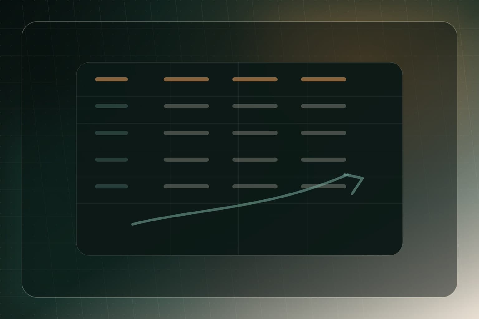 Abstract database query grid and performance trend line representing WP_Query optimization.