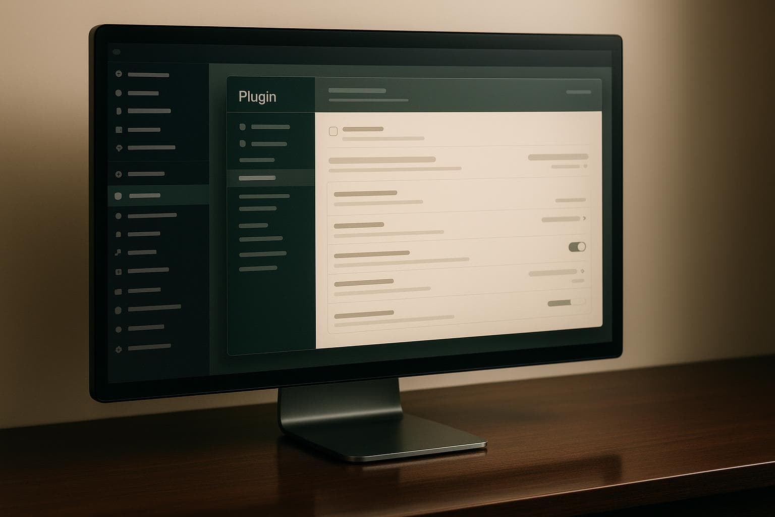 Structured WordPress admin dashboard scene representing a top-level plugin menu screen.