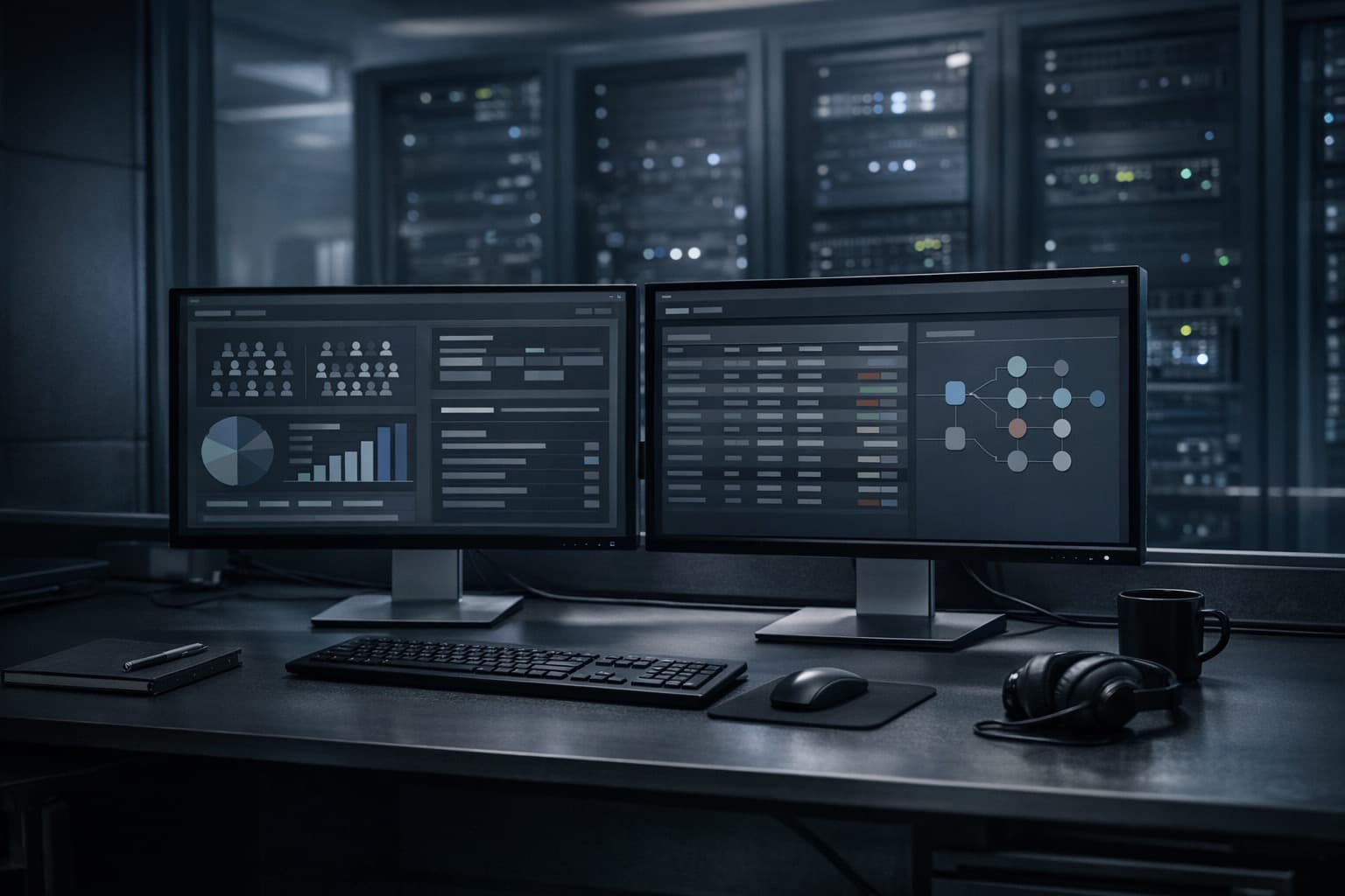 Operations workstation and server environment representing a WordPress administrator access audit and privileged account review.