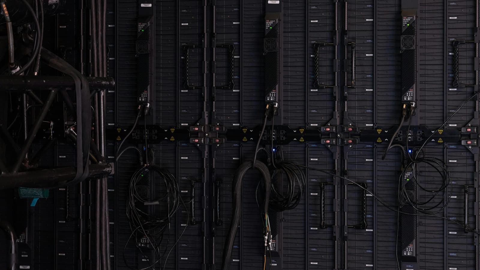 Server room racks representing production hardening and infrastructure security.