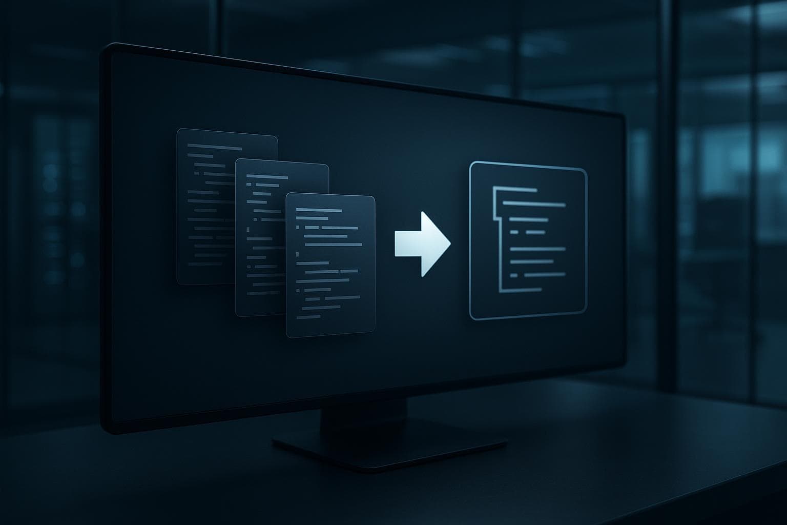 Dark API operations screen visualizing multiple raw payloads being normalized into one clean structured REST response.
