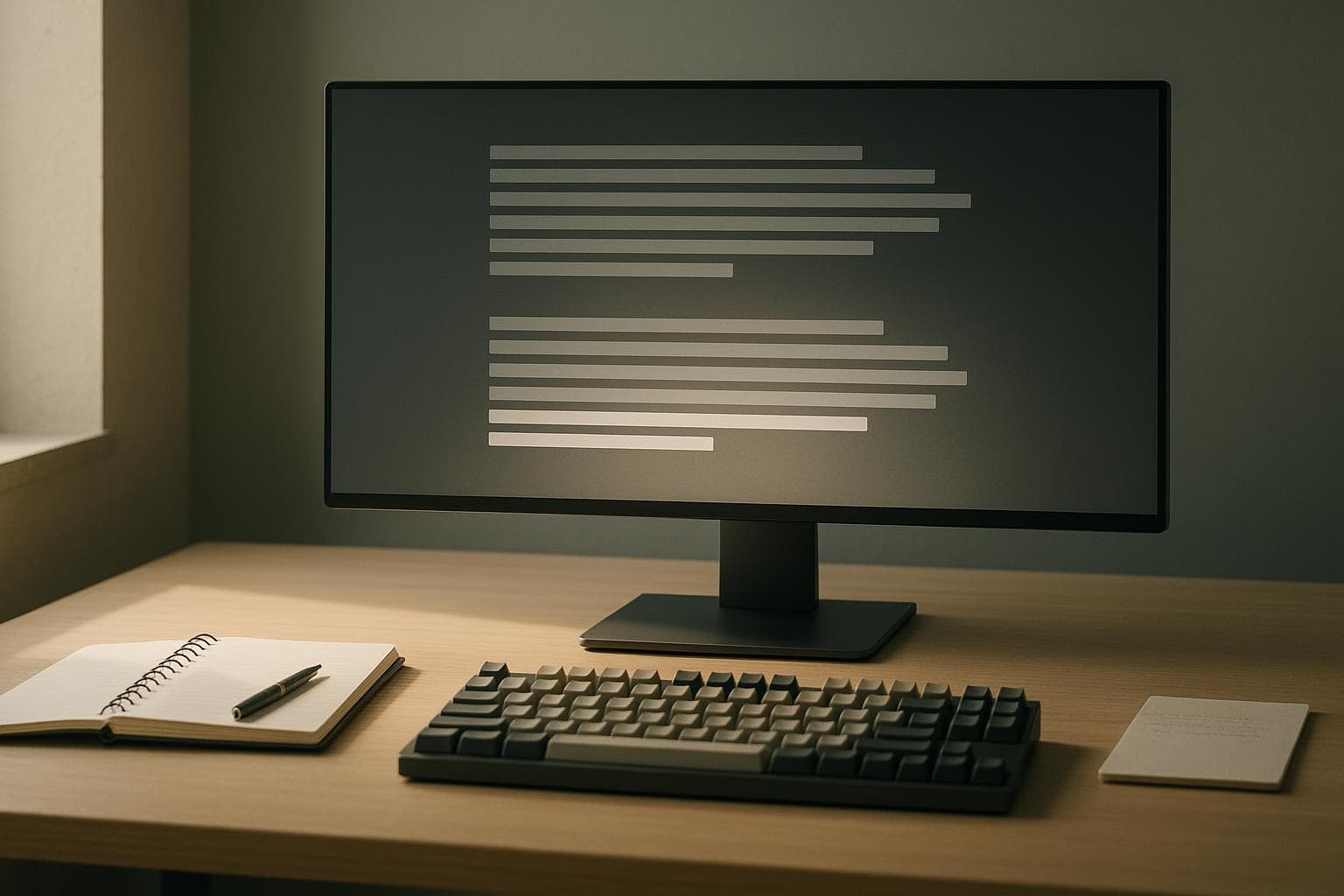 Minimal workspace cover image representing clean multiline textarea content in a WordPress admin workflow.
